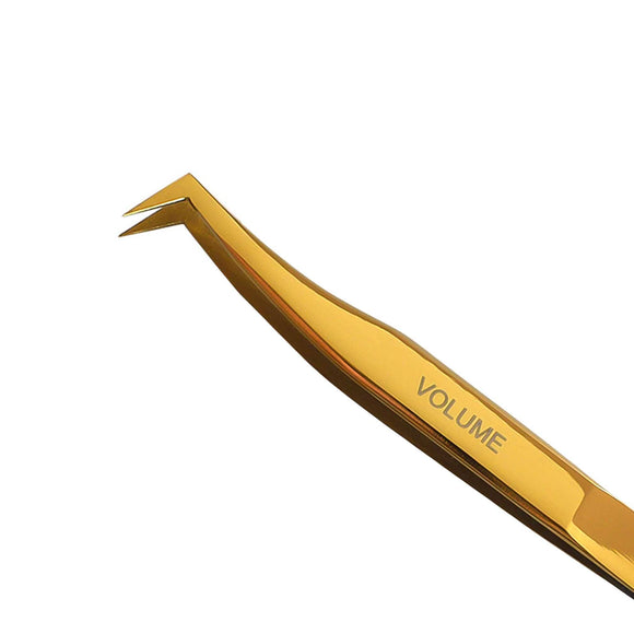 Golden L-Foot Volume Tweezers